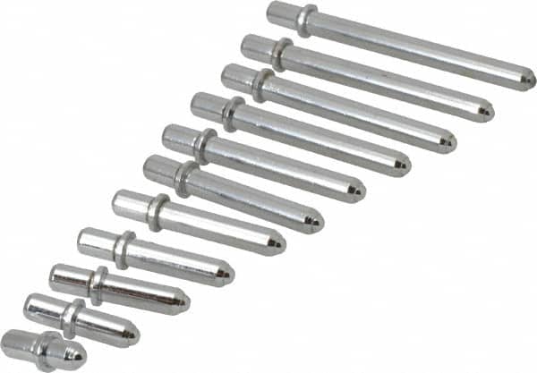 Value Collection - 11 Piece, 2 to 6 Inch Measurement Range, Bore Gage Anvil Set - For Use with Dial Bore Gages - Exact Tooling