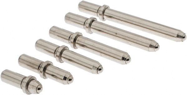 Value Collection - 6 Piece, 6 to 10 Inch Measurement Range, Bore Gage Anvil Set - For Use with Dial Bore Gages - Exact Tooling