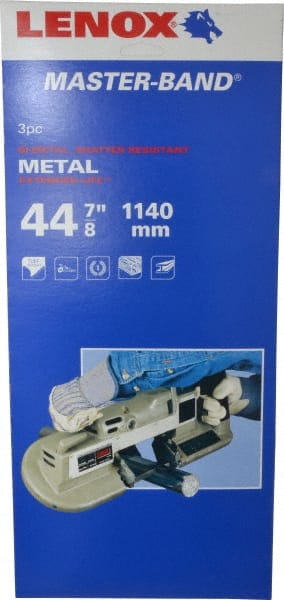 Lenox - 3' 8-7/8" Long x 0.023" Thick, 10 to 14 Teeth per Inch, Portable Band Saw Blade - Bi-Metal Blade, High Speed Steel Teeth, Toothed Edge - Exact Tooling