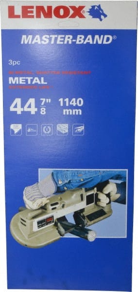 Lenox - 3' 8-7/8" Long x 0.023" Thick, 24 Teeth per Inch, Portable Band Saw Blade - Bi-Metal Blade, High Speed Steel Teeth, Toothed Edge - Exact Tooling