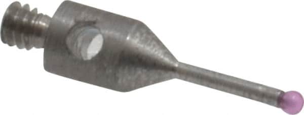SPI - 1 mm Ball Diameter, M2 Thread, Ruby Point Ball Tip CMM Stylus - 10 mm Overall Length - Exact Tooling