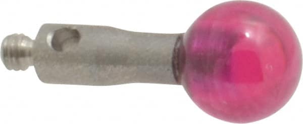 SPI - 6 mm Ball Diameter, M2 Thread, Ruby Point Ball Tip CMM Stylus - 10 mm Overall Length - Exact Tooling