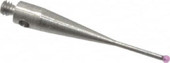 SPI - 1 mm Ball Diameter, M2 Thread, Ruby Point Ball Tip CMM Stylus - 20 mm Overall Length - Exact Tooling