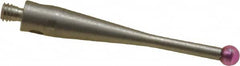 SPI - 2 mm Ball Diameter, M2 Thread, Ruby Point Ball Tip CMM Stylus - 20 mm Overall Length - Exact Tooling