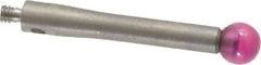 SPI - 4 mm Ball Diameter, M2 Thread, Ruby Point Ball Tip CMM Stylus - 20 mm Overall Length - Exact Tooling