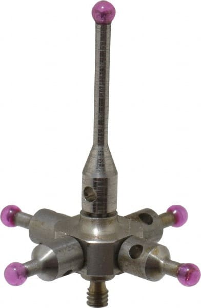 SPI - 2 mm Ball Diameter, M2 Thread, Ruby Point Ball Tip CMM Stylus - 20 mm Overall Length - Exact Tooling