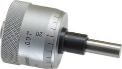 Mitutoyo - 1/2 Inch, 1.14 Inch Thimble, 6.35mm Diameter x 0.6102 Inch Long Spindle, Mechanical Micrometer Head - Exact Tooling