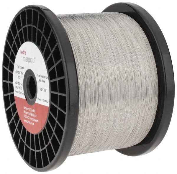 GISCO - CuZn36 Zinc Coated, Hard Grade Electrical Discharge Machining (EDM) Wire - 900 N per sq. mm Tensile Strength, Megacut A Series - Exact Tooling
