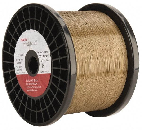 GISCO - CuZn20 CuZn50 Coated, Half Hard Grade Electrical Discharge Machining (EDM) Wire - 800 N per sq. mm Tensile Strength, Megacut D Series - Exact Tooling