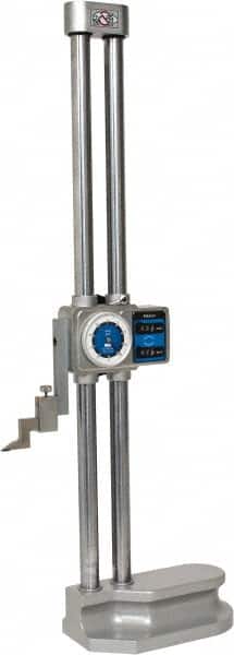 Mitutoyo - 18" Dial Height Gage - 0.001" Graduation, Accurate to 0.002", Dial and Counter Display - Exact Tooling