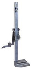 Value Collection - 0 to 18 Inch Measurement, 0.001 Inch Graduation, Vernier Height Gage - Satin Chrome Finish, Steel, 7 Inch Long x 4.7 Inch Wide - Exact Tooling