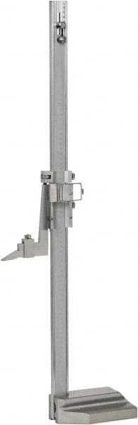 Value Collection - 0 to 24 Inch Measurement, 0.001 Inch Graduation, Vernier Height Gage - Satin Chrome Finish, Steel, 7 Inch Long x 4.7 Inch Wide - Exact Tooling