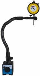 Value Collection - 0.001" Graduation, 0-100 Dial Reading, Indicator & Base Kit - 2" Base Length x 2" Base Width x 2-1/2" Base Height - Exact Tooling