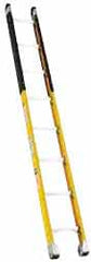 Made in USA - 10' High, Type IA Rating, Fiberglass Extension Ladder - Exact Tooling