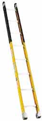 Made in USA - 12' High, Type IA Rating, Fiberglass Extension Ladder - Exact Tooling