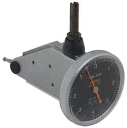 Peacock - 0.008 Inch Range, 0.0001 Inch Dial Graduation, Vertical Dial Test Indicator - 1-3/8 Inch Black Dial, 0-4-0 Dial Reading, Accurate to 0.0003 Inch - Exact Tooling