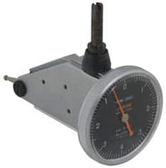 Peacock - 0.008 Inch Range, 0.0001 Inch Dial Graduation, Vertical Dial Test Indicator - 1-3/8 Inch Black Dial, 0-4-0 Dial Reading, Accurate to 0.0003 Inch - Exact Tooling