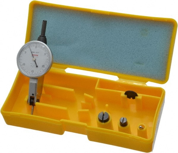 Peacock - 0.03 Inch Range, 0.0005 Inch Dial Graduation, Horizontal Dial Test Indicator - 1-3/8 Inch White Dial, 0-15-0 Dial Reading, Accurate to 0.0005 Inch - Exact Tooling