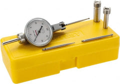 Peacock - 0.04 Inch Range, 0.0005 Inch Dial Graduation, Horizontal Dial Test Indicator - 1-3/8 Inch White Dial, 0-20-0 Dial Reading, Accurate to 0.001 Inch - Exact Tooling