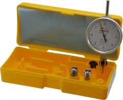 Peacock - 0.008 Inch Range, 0.0001 Inch Dial Graduation, Horizontal Dial Test Indicator - 1-53/64 Inch White Dial, 0-4-0 Dial Reading, Accurate to 0.0003 Inch - Exact Tooling
