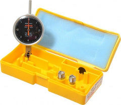 Peacock - 0.008 Inch Range, 0.0001 Inch Dial Graduation, Horizontal Dial Test Indicator - 1-53/64 Inch Black Dial, 0-4-0 Dial Reading, Accurate to 0.0003 Inch - Exact Tooling