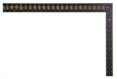 Stanley - 24" Blade Length x 16" Base Length, Black Finish, Aluminum Rafter Square - 1/16", 0.1", 0.083" Graduation, 1-1/2" Base Width - Exact Tooling