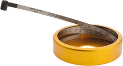 Made in USA - 0.001 Inch Graduation, 2 to 12 Inch Measurement, Spring Steel Diameter Tape Measure - 1/2 Inch Wide, 0.01 Inch Thick - Exact Tooling
