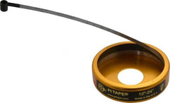 Made in USA - 0.001 Inch Graduation, 12 to 24 Inch Measurement, Spring Steel Diameter Tape Measure - 1/2 Inch Wide, 0.01 Inch Thick - Exact Tooling