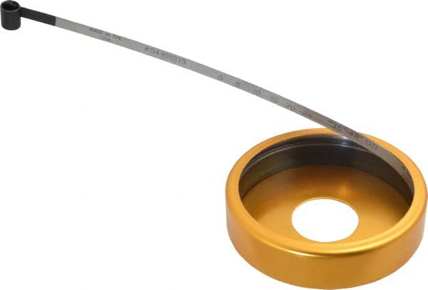 Made in USA - 0.001 Inch Graduation, 36 to 48 Inch Measurement, Spring Steel Diameter Tape Measure - 1/2 Inch Wide, 0.01 Inch Thick - Exact Tooling