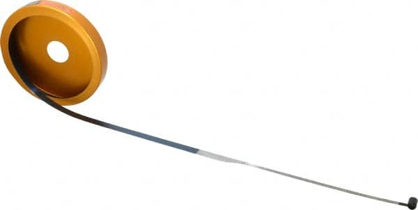 Made in USA - 0.001 Inch Graduation, 108 to 120 Inch Measurement, Spring Steel Diameter Tape Measure - 1/2 Inch Wide, 0.01 Inch Thick - Exact Tooling
