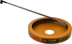 Made in USA - 0.001 Inch Graduation, 132 to 144 Inch Measurement, Spring Steel Diameter Tape Measure - 1/2 Inch Wide, 0.01 Inch Thick - Exact Tooling