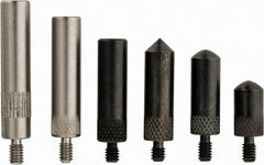 SPI - 6 Pc Ball, Cone, Conical & Flat Point Drop Indicator Point Kit - Exact Tooling