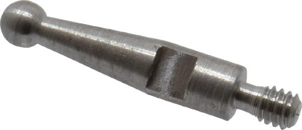 SPI - 0.078" Ball Diam, Steel, Ball Test Indicator Contact Point - 1/2" Contact Point Length, Use with Peacock Test Indicators - Exact Tooling