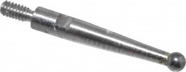 SPI - 0.08" Ball Diam, Carbide, Ball Test Indicator Contact Point - 0.7" Contact Point Length, Use with Mitutoyo Test Indicators - Exact Tooling
