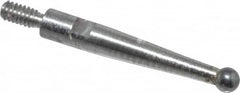 SPI - 0.08" Ball Diam, Carbide, Ball Test Indicator Contact Point - 0.7" Contact Point Length, Use with Mitutoyo Test Indicators - Exact Tooling