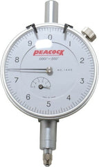 Peacock - 0.05" Range, 0-10 Dial Reading, 0.0001" Graduation Dial Drop Indicator - 2-3/64" Dial, 0.0003" Accuracy, Revolution Counter - Exact Tooling