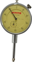 Peacock - 20mm Range, 0-100 Dial Reading, 0.01mm Graduation Dial Drop Indicator - 2-3/64" Dial, Revolution Counter - Exact Tooling