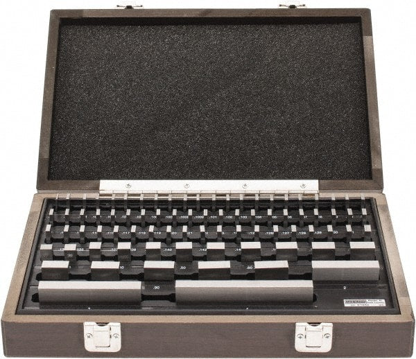 SPI - 81 Piece, 0.05 to 4", Economy Grade, Steel Gage Block Set - Rectangular, 0.00005" Tolerance - Exact Tooling