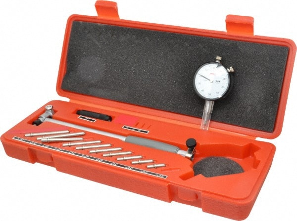 Value Collection - 11 Anvil, 2 to 6" Dial Bore Gage - 0.001" Graduation, 6" Gage Depth - Exact Tooling