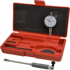 Value Collection - 9 Anvil, 0.4 to 0.7" Dial Bore Gage - 0.0005" Graduation, 4" Gage Depth - Exact Tooling
