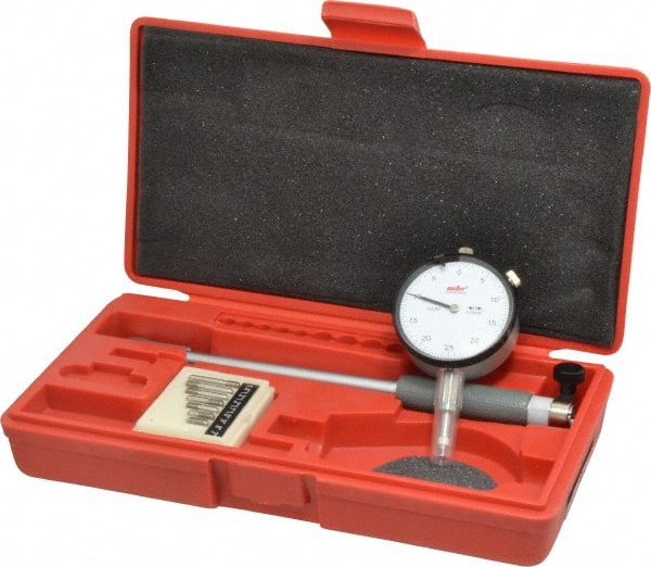 Value Collection - 8 Anvil, 0.7 to 1-1/2" Dial Bore Gage - 0.0005" Graduation, 5" Gage Depth - Exact Tooling