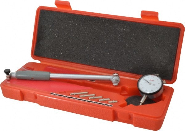 Value Collection - 6 Anvil, 1.4 to 2.4" Dial Bore Gage - 0.0005" Graduation, 6" Gage Depth - Exact Tooling