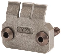 Mitee-Bite - 2-1/2mm Clamping Height, 880 Lb Clamping Pressure, Standard Height Single Stop Positioning Stop - 2-1/2mm Jaw Height, Spring Steel, Series Mitee-Bite Kopal Mini Clamps - Exact Tooling