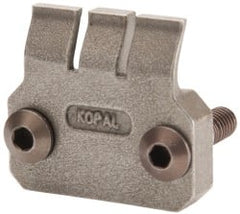 Mitee-Bite - 2-1/2mm Clamping Height, 880 Lb Clamping Pressure, Standard Height Single Stop Positioning Stop - 2-1/2mm Jaw Height, Spring Steel, Series Mitee-Bite Kopal Mini Clamps - Exact Tooling