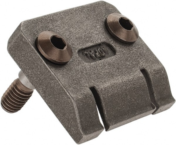 Mitee-Bite - 2-1/2mm Clamping Height, 880 Lb Clamping Pressure, Standard Height Double Stop Positioning Stop - 2-1/2mm Jaw Height, Spring Steel, Series Mitee-Bite Kopal Mini Clamps - Exact Tooling