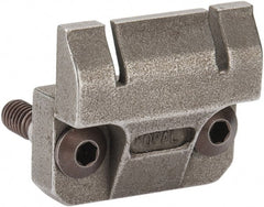 Mitee-Bite - 7-1/2mm Clamping Height, 880 Lb Clamping Pressure, Raised Height Double Stop Positioning Stop - 7-1/2mm Jaw Height, Spring Steel, Series Mitee-Bite Kopal Mini Clamps - Exact Tooling