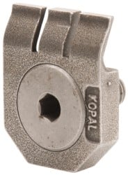 Mitee-Bite - 2-1/2mm Clamping Height, 880 Lb Clamping Pressure, Standard Height Swivel Stop Positioning Stop - 2-1/2mm Jaw Height, Spring Steel, Series Mitee-Bite Kopal Mini Clamps - Exact Tooling