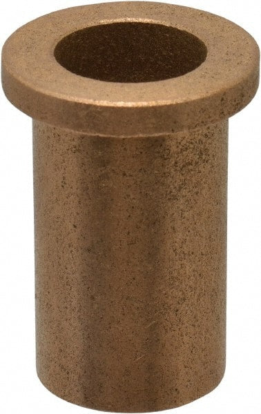 Boston Gear - 5/8" Inside x 13/16" Outside Diam, Oil Impregnated Bronze Sleeve Bearing - 1-1/16" Flange Outside Diam, 5/32" Flange Thickness, 1-1/2" OAL - Exact Tooling