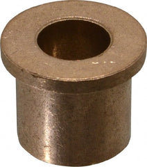 Boston Gear - 5/8" Inside x 1" Outside Diam, Oil Impregnated Bronze Sleeve Bearing - 1-1/4" Flange Outside Diam, 5/32" Flange Thickness, 1" OAL - Exact Tooling