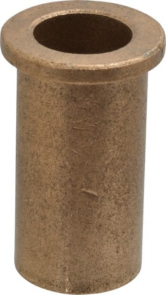 Boston Gear - 3/4" Inside x 1" Outside Diam, Oil Impregnated Bronze Sleeve Bearing - 1-1/4" Flange Outside Diam, 5/32" Flange Thickness, 2" OAL - Exact Tooling